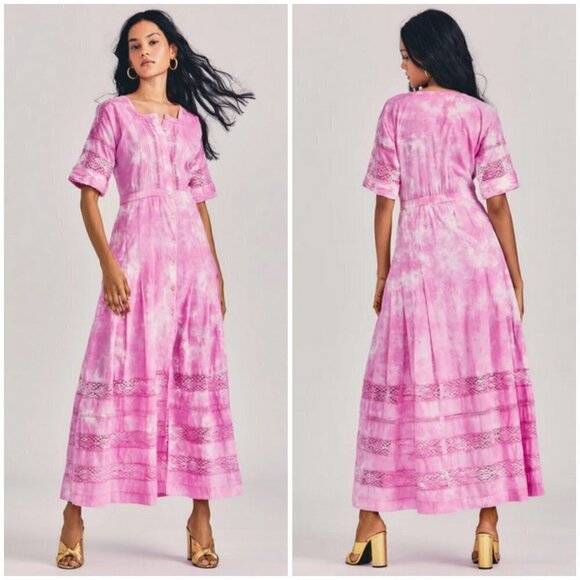 LoveShackFancy Dresses & Skirts - 💕LOVESHACKFANCY💕 Edie Midi Dress ~ Begonia Hand Dye Medium M NWT